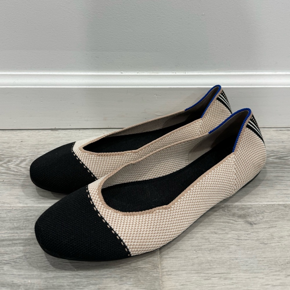 Rothy's Square Tuxedo Ballet Flat Size 9.5